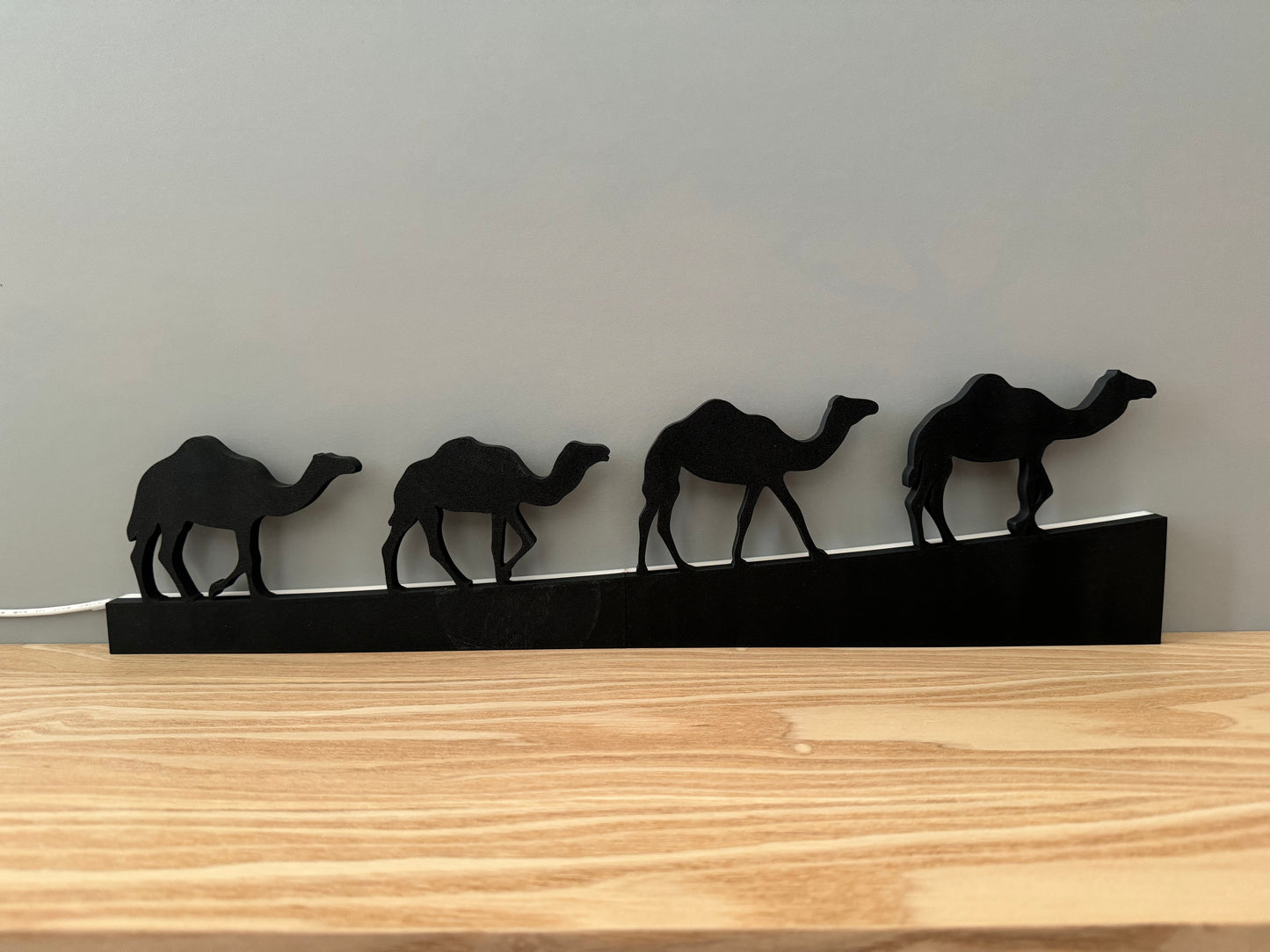 Desert Camels Silhouette
