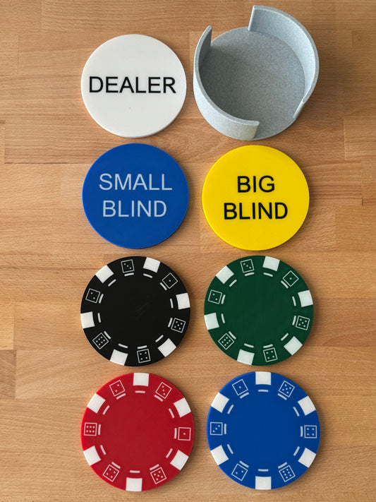 Poker Chip Coaster Set
